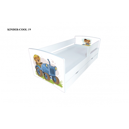 Кровать детская Kinder Cool 80*170см Мишка на Тракторе
